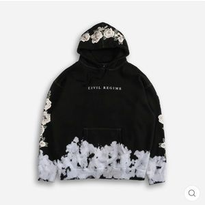 RARE CIVIL REGIME JOKERS VAULT WHITE ROSE HOODIE